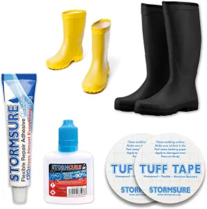 Stormsure Rapid Repair - Wellington Boot Repair Kit 15g   30ml Stormcure Accelerator - Quick, Durable Repairs with 10x Faster Cure Time