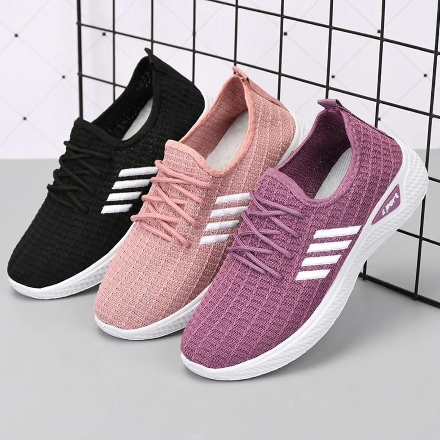 Summer Comfortable and Breathable Soft Sole Sports Leisure Shoes Square Dance Fitness Walking Running Travel Shoes