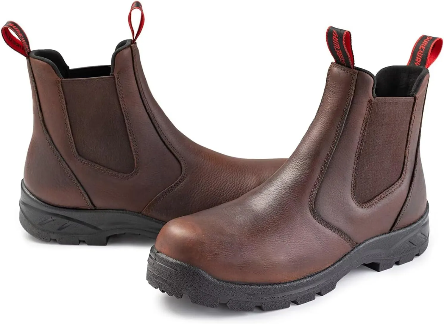 SUREWAY Men's Slip On Work Boots for Men,Upgraded Slip/Water Resistant,Static Dissipative,Fire Station Mechanic Work Boots/Shoes