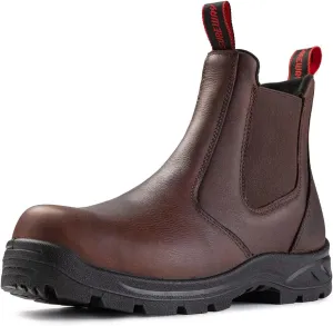 SUREWAY Men's Slip On Work Boots for Men,Upgraded Slip/Water Resistant,Static Dissipative,Fire Station Mechanic Work Boots/Shoes