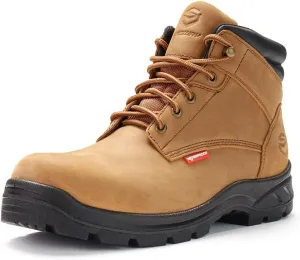 SUREWAY Men's Waterproof Steel/Soft Hiking Work Boots, Lightweight Ultility Lace Up Round Toe Shoes,Water Proof Tactical Military Outdoor Ankle Mens Boot for Construction, Roofing, Hunting