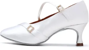SWDZM Women Ballroom Dance Shoes Closed Toe Latin Salsa Walts Tango Character Dancing Shoes