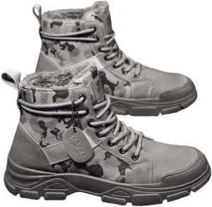 Tactical Camouflage High Top Boots for Men - Durable Outdoor Training and Hiking Shoes