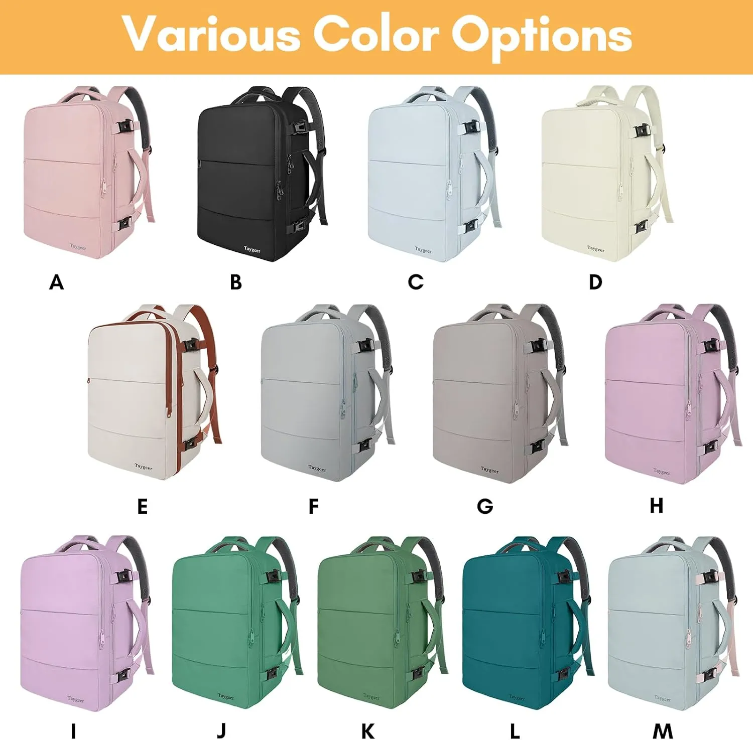 Taygeer Travel Backpack for College Woman, Lightweight Backpack for 15.6 inch Laptop with USB Charging Port, TSA Friendly Bag for Women Traveling, Back Pack Carry On Luggage for friend Gym Sport,Green