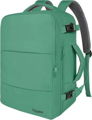 Taygeer Travel Backpack for College Woman, Lightweight Backpack for 15.6 inch Laptop with USB Charging Port, TSA Friendly Bag for Women Traveling, Back Pack Carry On Luggage for friend Gym Sport,Green