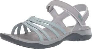 TEVA Women's Casual Comfortable Leather Elzada Sandal with Hook-And-Loop Closure 8.5 Gray Mist