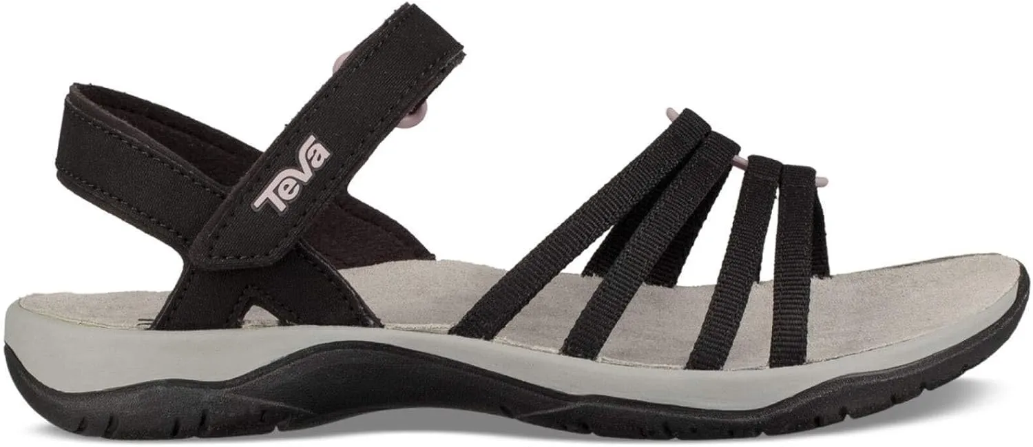 TEVA Women's Casual Comfortable Leather Elzada Sandal with Hook-And-Loop Closure