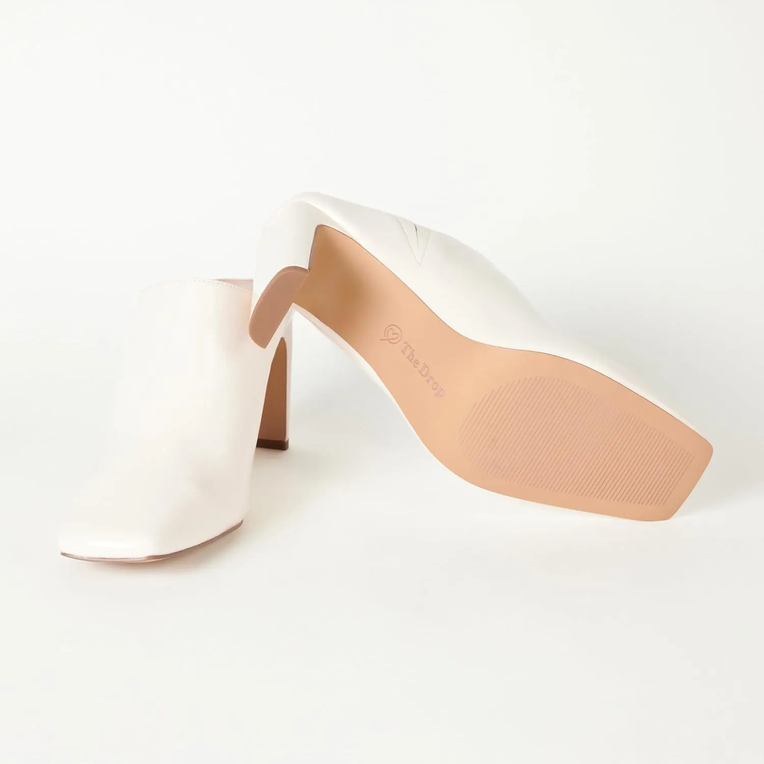 The Drop Women's Avena Square-Toe Block-Heel Mule