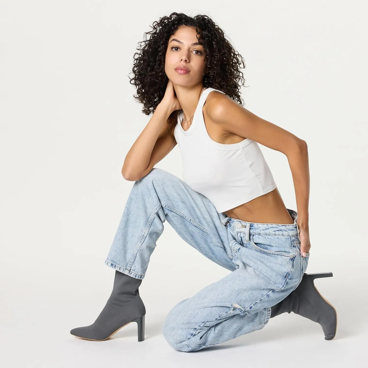 The Drop Women's Jane High Heel Pull-on Sock Boot