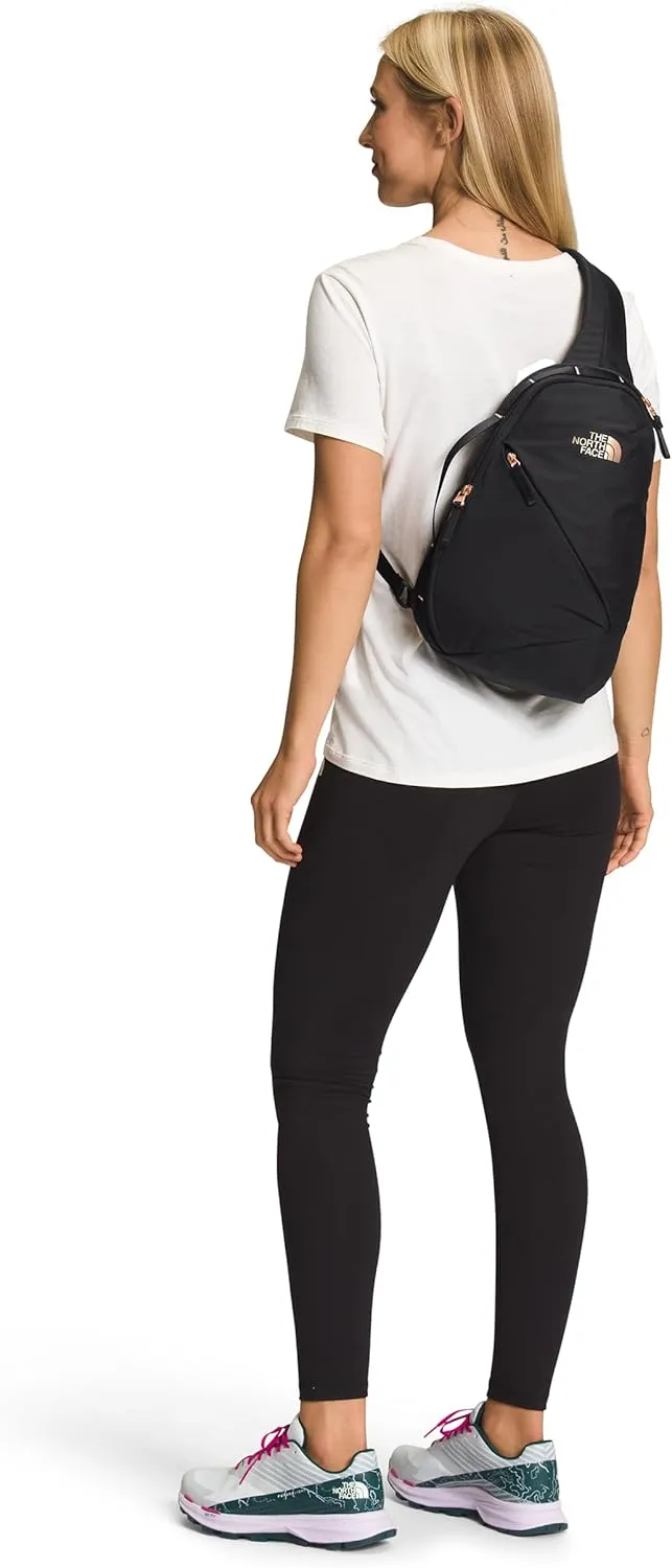 THE NORTH FACE Women's Isabella Sling - PFAS Free, TNF Black Light Heather/Burnt Coral Metallic-NPF, One Size