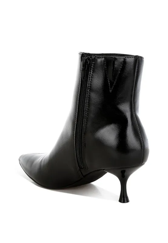 Thymus Vegan Leather Kitten Heel Boots – Chic & Comfortable