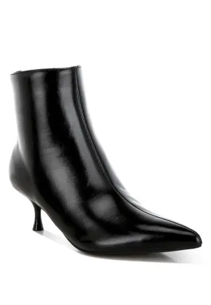 Thymus Vegan Leather Kitten Heel Boots – Chic & Comfortable