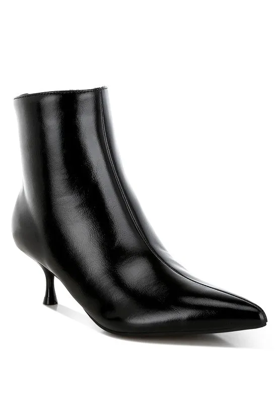 Thymus Vegan Leather Kitten Heel Boots – Chic & Comfortable