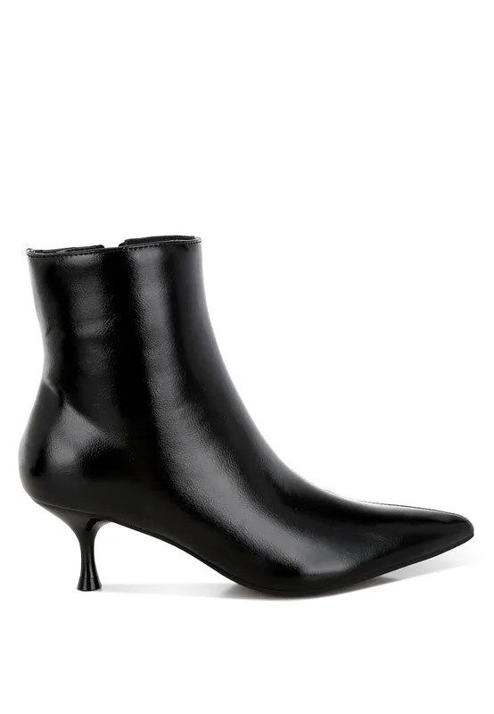 Thymus Vegan Leather Kitten Heel Boots – Chic & Comfortable
