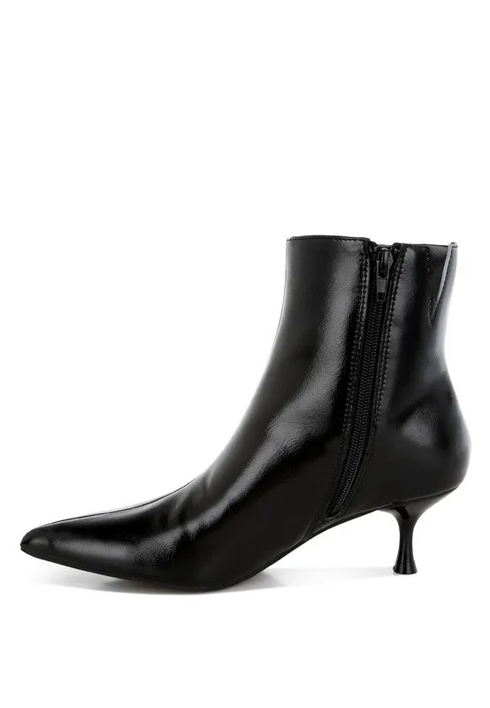 Thymus Vegan Leather Kitten Heel Boots – Chic & Comfortable