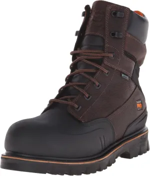Timberland PRO Men's 8 Inch Rigmaster XT Steel Toe Waterproof Work Boot, Brown Tumbled Leather, 12 M US
