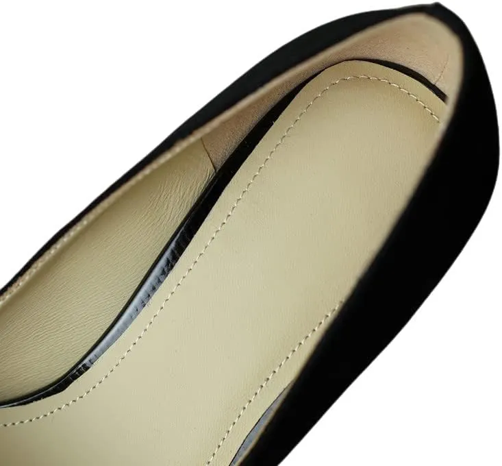 TinaCus Pointed Toe Suede Leather Handmade Jewelry Decor Stiletto Mid Heels Women's Chic Pumps Shoes