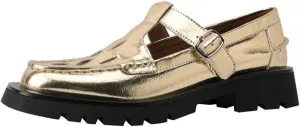 TinaCus Round Toe Genuine Leather Handmade Buckle Women's Chic Mary Jane Shoes with Platform