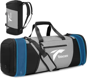 Tolaccea Expandable Mens Travel Bag Gym Bag Large 54L-72L Weekender with Shoe Compartment Wet Compartment Laptop Compartment Travel Backpack Hand Luggage Bag Duffle Bag for Travel Gym Sports Sauna