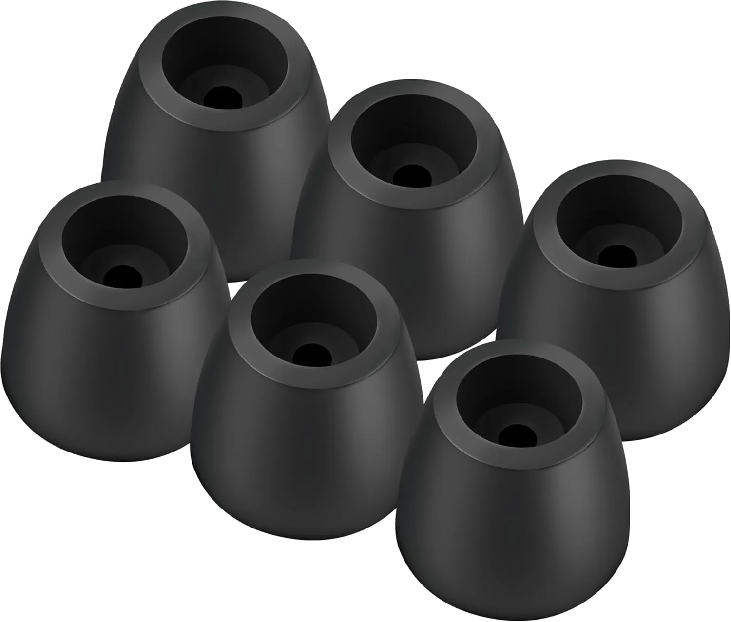 TonGass 6-Pack 2" Tall Cone Bumpers for Trailer Ramp Door - Universal Fit with 3/8' Screw Holes - Premium Thick Automotive Grade Rubber Cone-Shaped Bumpers for Extra Protection