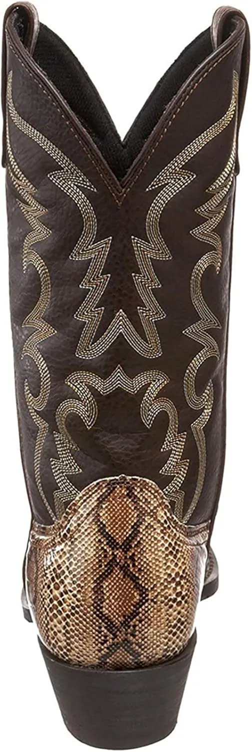 Tongzone Cowboy Boots For Men Classic Western Boot Embroidered Round Toe Durable Traditional Country Boots