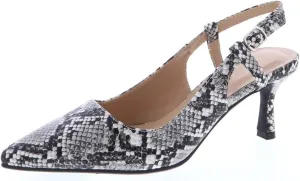 TruFox Women's Pointed Toe Kitten Heel Pumps Slingback Short Heel Slip On