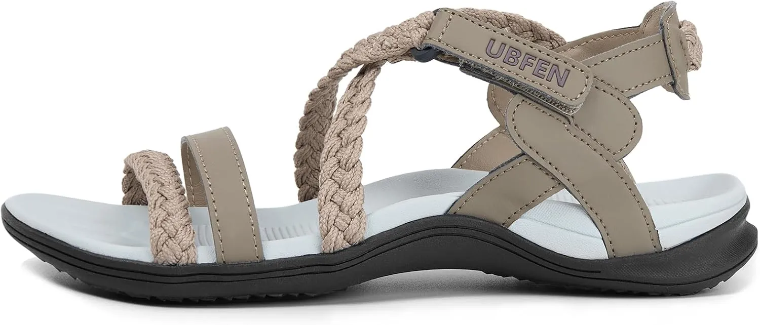 UBFEN Womens Hiking Sandal Sport Sandal Outdoor Comfortable with Adjustable Straps