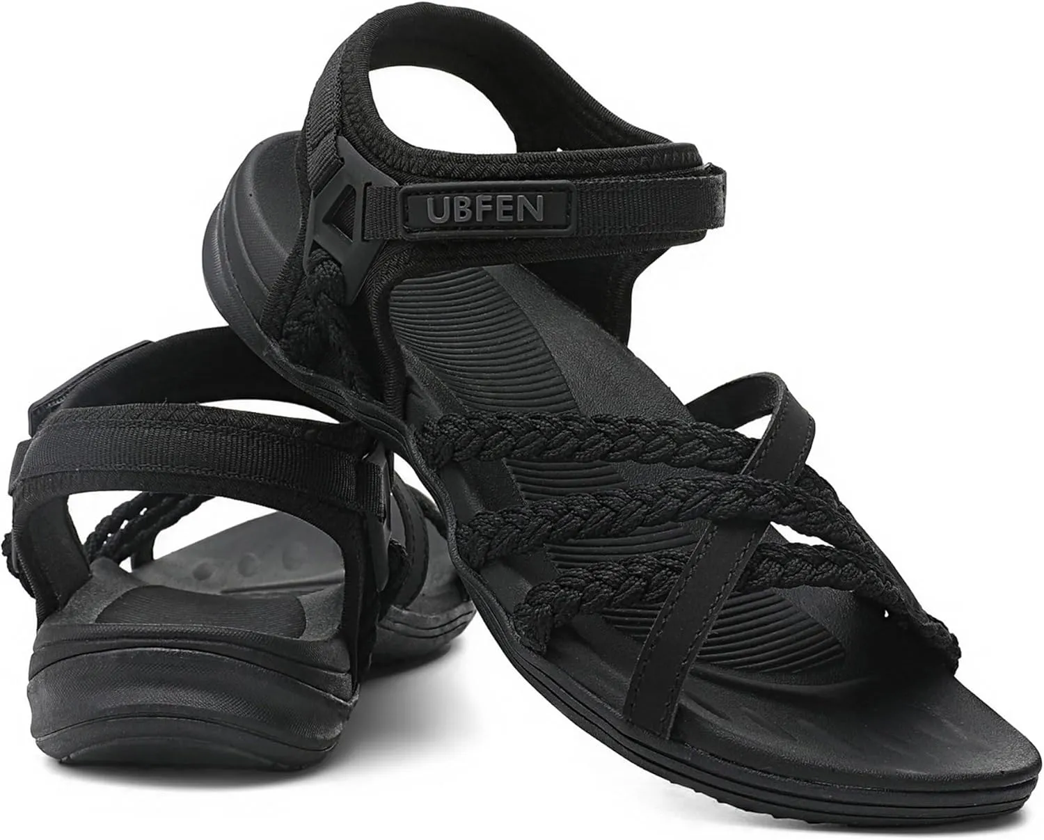 UBFEN Womens Hiking Sandals Sport Walking Adjustable Hook Ankle Straps Comfortable Outdoor Beach Athletic Shoes