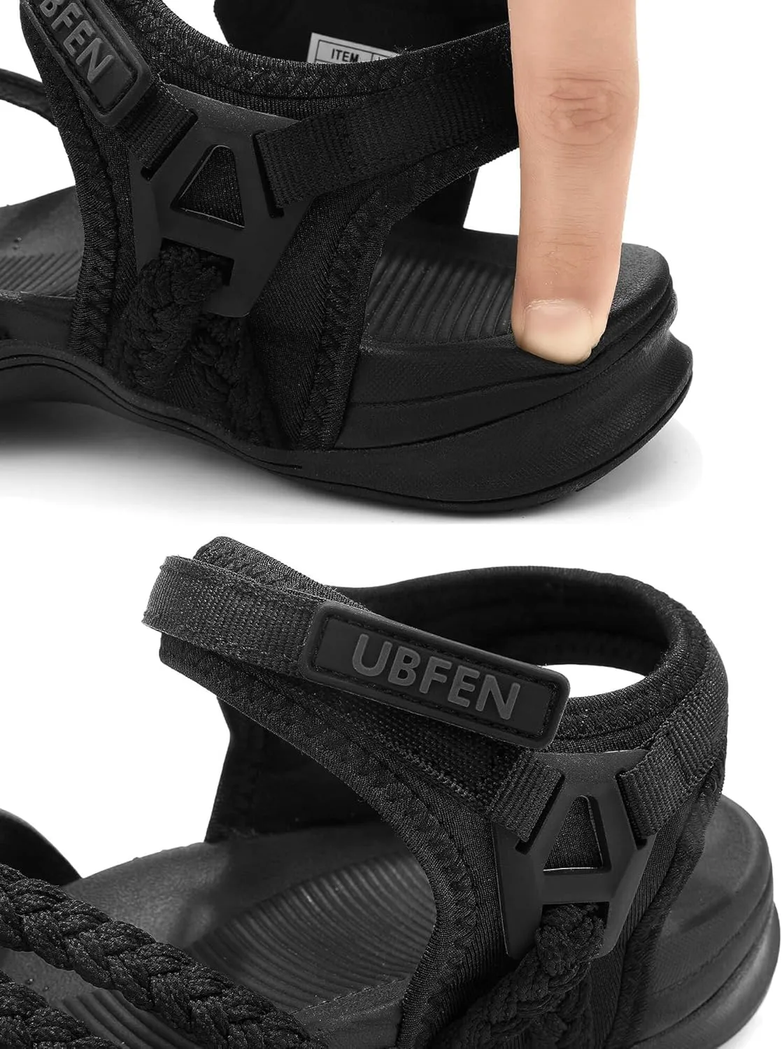 UBFEN Womens Hiking Sandals Sport Walking Adjustable Hook Ankle Straps Comfortable Outdoor Beach Athletic Shoes