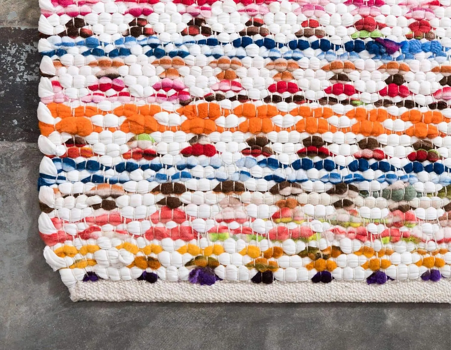 Unique Loom Braided Chindi Collection Casual Modern Multi Runner Rug (2' 6 x 6' 0)