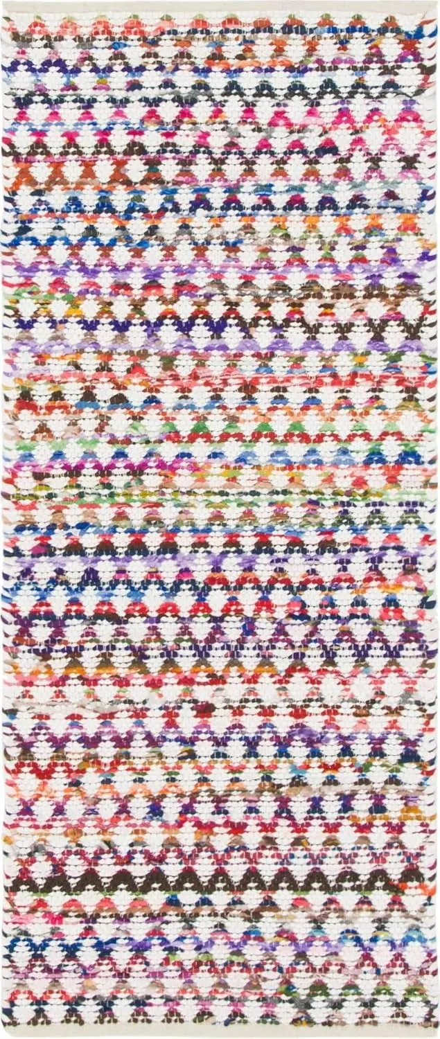 Unique Loom Braided Chindi Collection Casual Modern Multi Runner Rug (2' 6 x 6' 0)