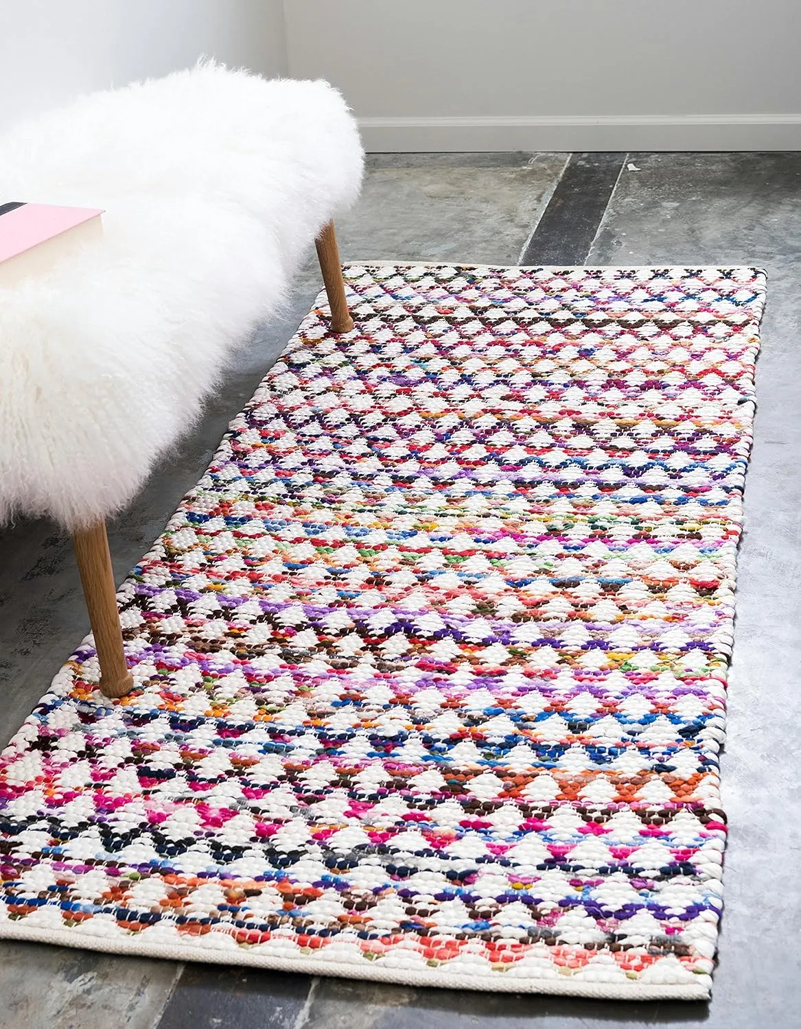 Unique Loom Braided Chindi Collection Casual Modern Multi Runner Rug (2' 6 x 6' 0)