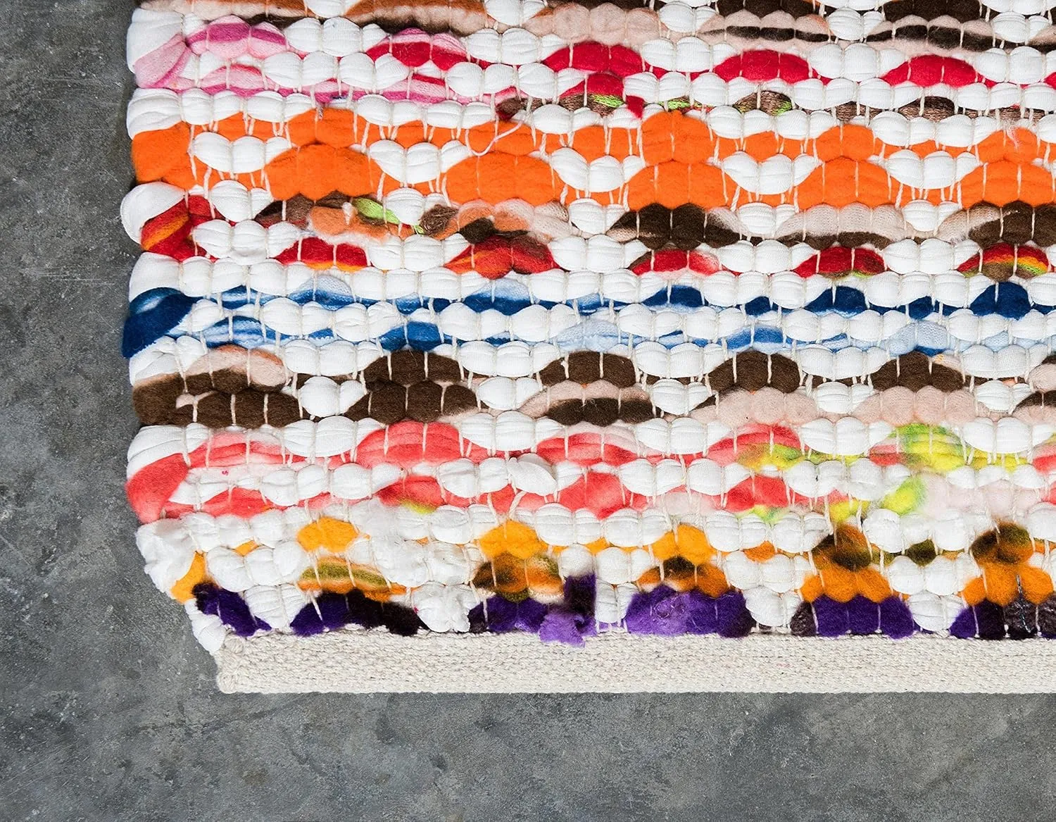 Unique Loom Braided Chindi Collection Casual Modern Multi Runner Rug (2' 6 x 6' 0)
