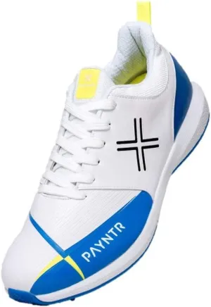 Unisex-Adult Classic V Pimple-White & Blue Cricket Shoes-US9/UK8