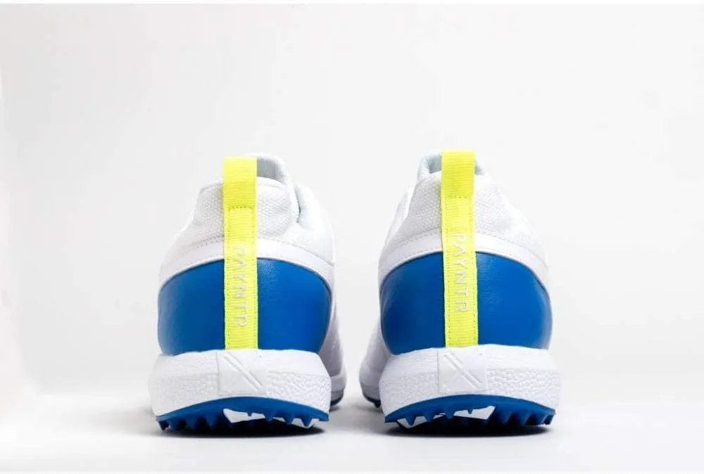 Unisex-Adult Classic V Pimple-White & Blue Cricket Shoes-US9/UK8