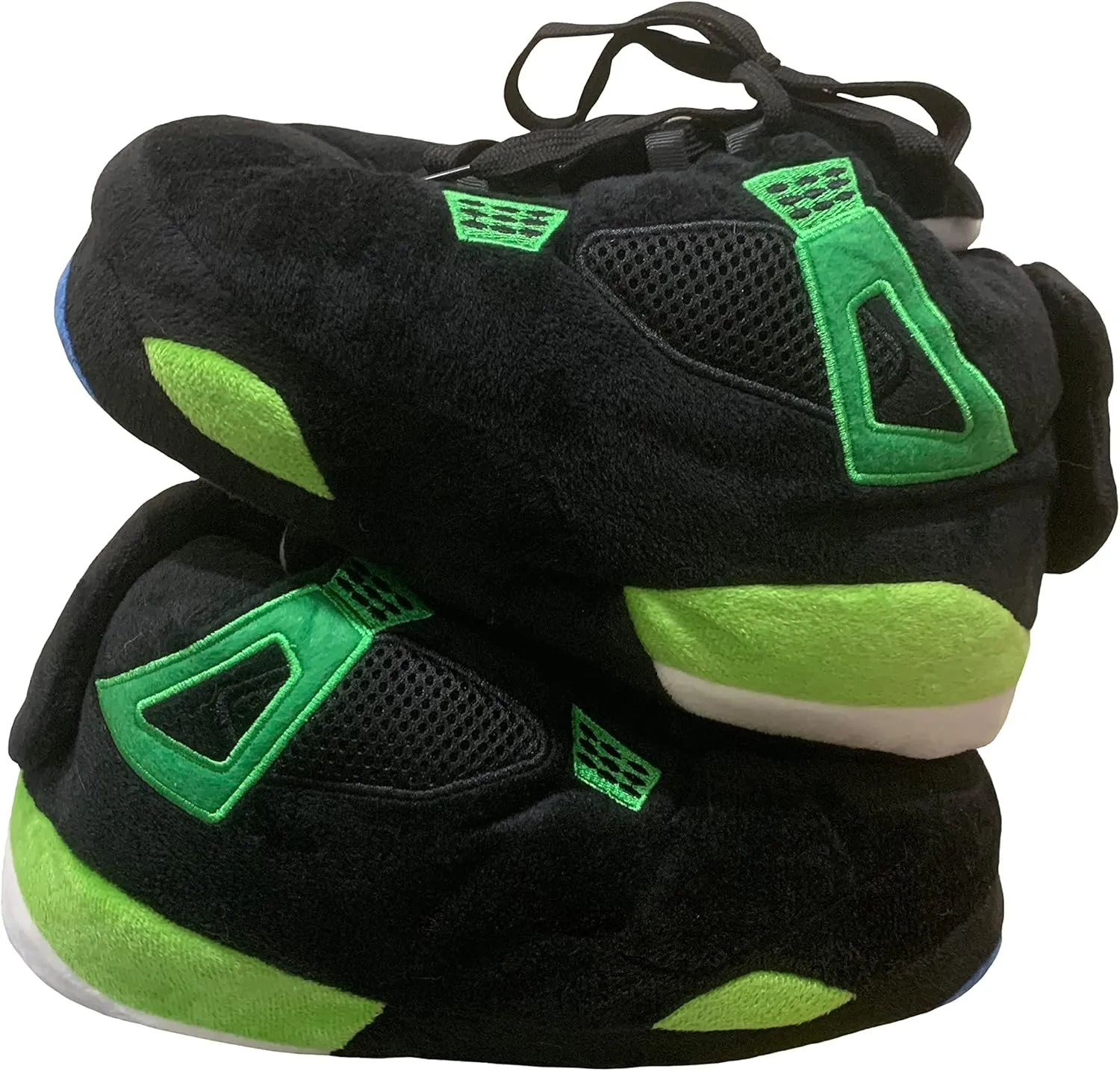 Unisex Cosy Trendy Big Sneaker Slippers Comfy Kicks Non Slip Sole Indoor House Plush Slippers - One Size Fits Most