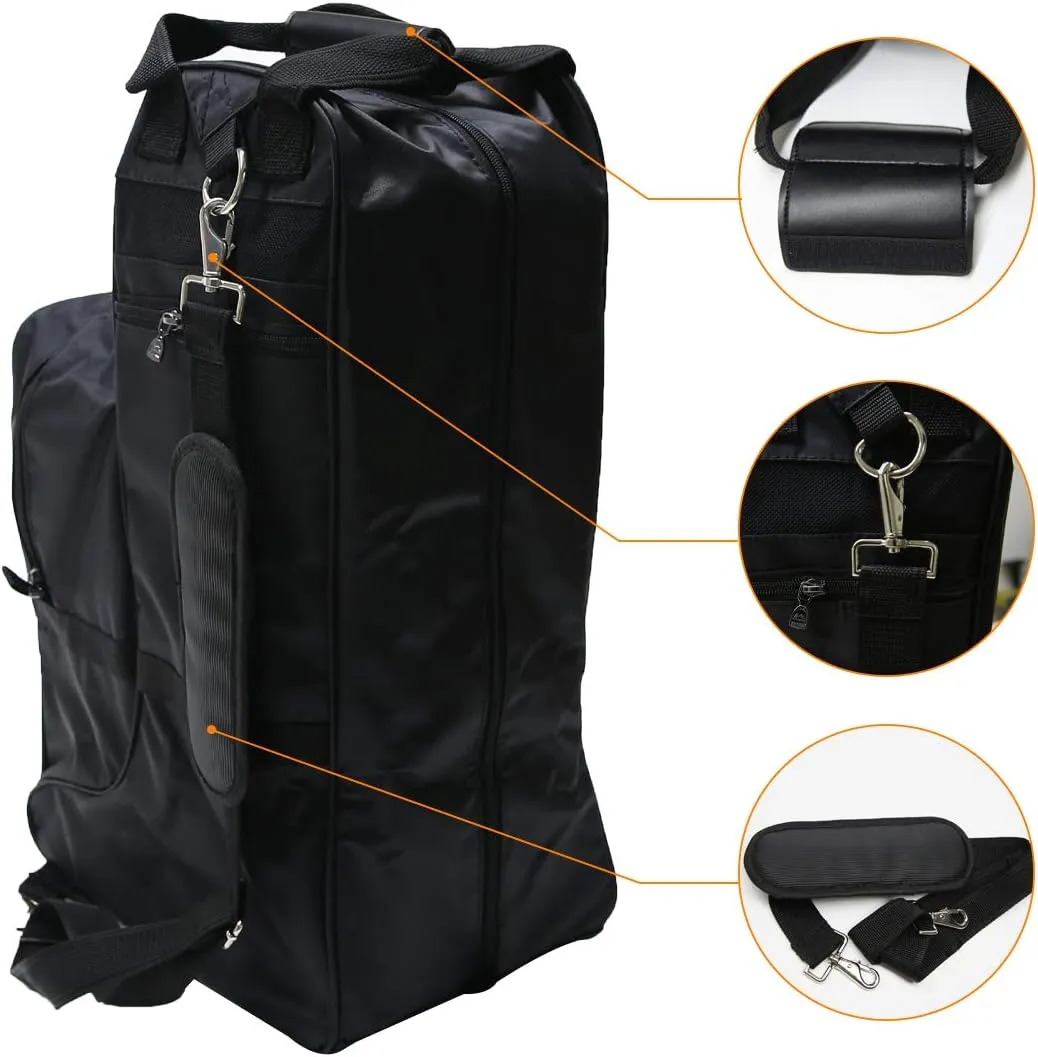 UNISTRENGH English Equestrian Tall Boots Bag Large 21.65 Inch Professional Tall Riding Boots Carry All Bags with Horse Riding Helmet Pack Compartment