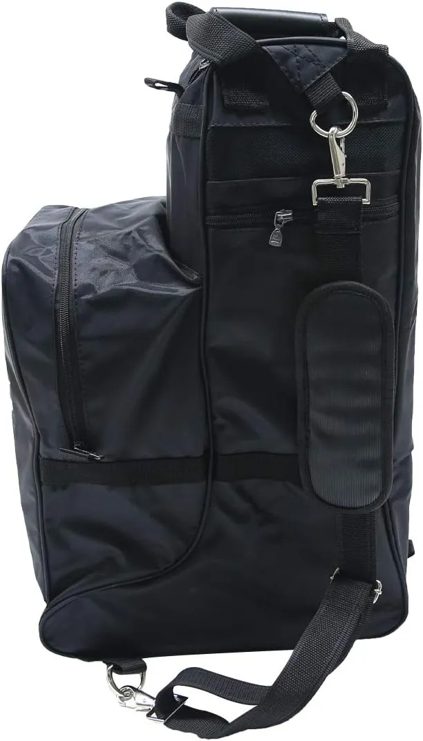 UNISTRENGH English Equestrian Tall Boots Bag Large 21.65 Inch Professional Tall Riding Boots Carry All Bags with Horse Riding Helmet Pack Compartment