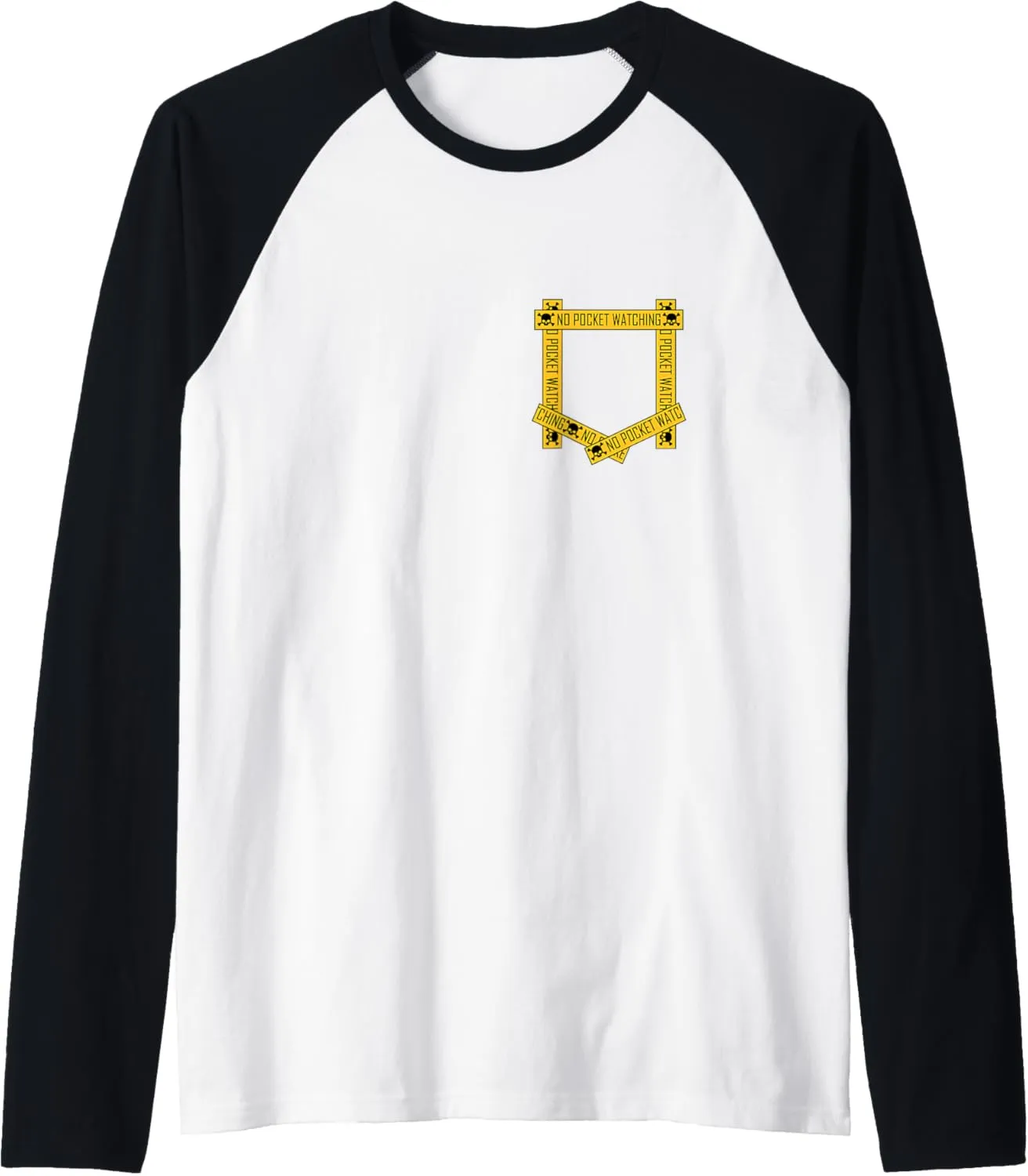 University Varsity-Gold Absolutely No Pocket Watching! Raglan Baseball Tee