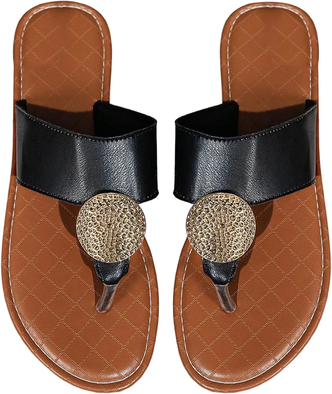 Verdusa Women's Leopard Print Flip Flop Sandals Casual Thong Sandals