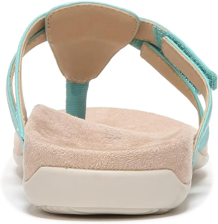 Vionic Women's Rest Karley Vio-Motion Insole Toe-Post Sandal- Supportive Flat Dressy That Includes an Orthotic Insole and Cushioned Outsole for Arch Support, Medium and Wide Fit