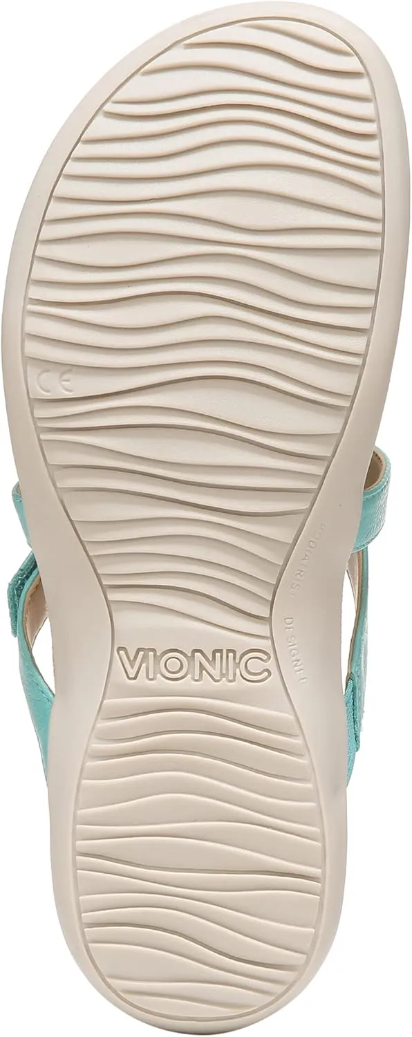 Vionic Women's Rest Karley Vio-Motion Insole Toe-Post Sandal- Supportive Flat Dressy That Includes an Orthotic Insole and Cushioned Outsole for Arch Support, Medium and Wide Fit