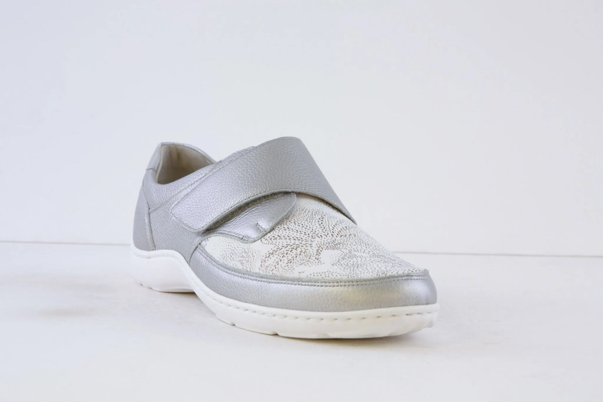 WALDLAUFER - 496H31 331 HENNI-VELCRO SHOE H WIDTH - SILVER MULTI