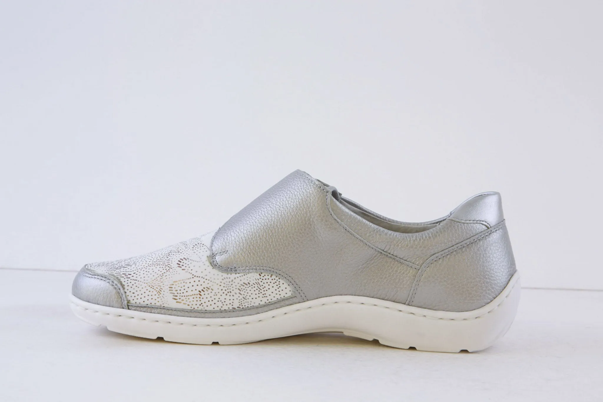 WALDLAUFER - 496H31 331 HENNI-VELCRO SHOE H WIDTH - SILVER MULTI