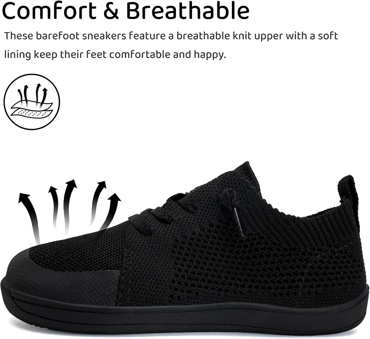 WateLves Toddler Little Kids Wide Barefoot Shoes Boys Girls Minimalist Sneakers Lightweight Breathable Walking Shoes | Naturally Splay | Flexible Fit