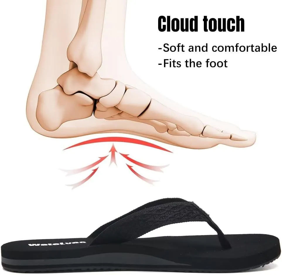 WateLves Womens-Flip-Flops-Thong-Sandals-Beach-Shoes Light and Comfortable for Vacation