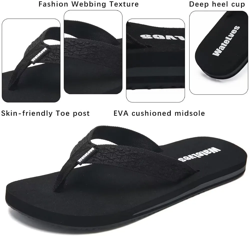 WateLves Womens-Flip-Flops-Thong-Sandals-Beach-Shoes Light and Comfortable for Vacation