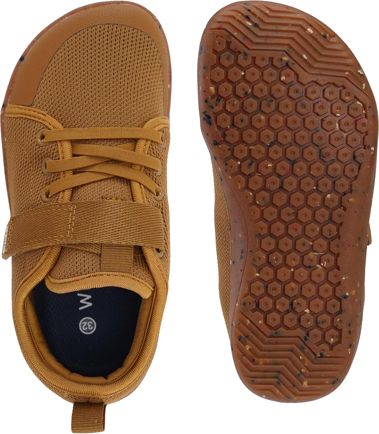 WHITIN Little/Big Kid Barefoot Shoes | Boys/Girls Lace-up Minimalist Sneakers | Wide Toe Box | Natural Flexible Fit