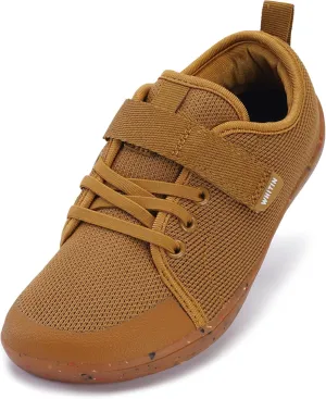 WHITIN Little/Big Kid Barefoot Shoes | Boys/Girls Lace-up Minimalist Sneakers | Wide Toe Box | Natural Flexible Fit