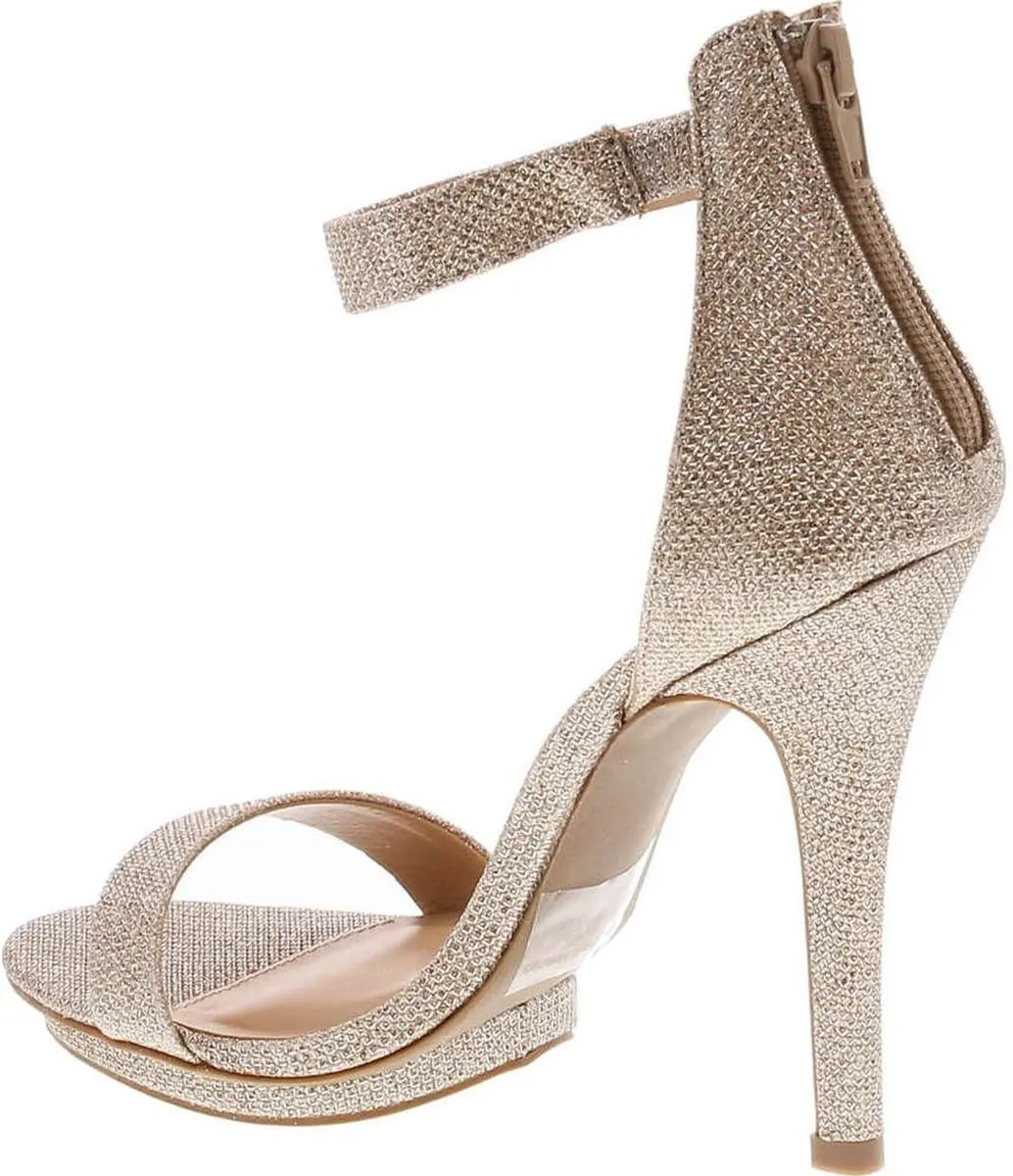 Wild Diva Womens Open Toe Ankle Strap High Stiletto Heel Platform Pump Sandal